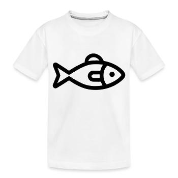Fish - Kids' Premium Organic T-Shirt - white - Front