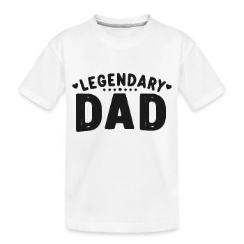 Papa légendaire - T-shirt bio Premium Enfant - blanc - Devant