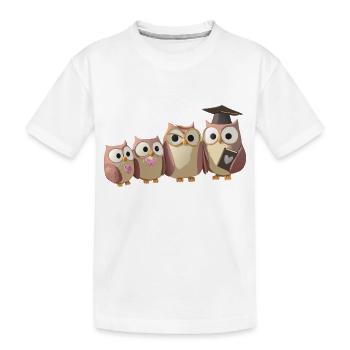 PROFESSOR OWL - Kids' Premium Organic T-Shirt - white - Front