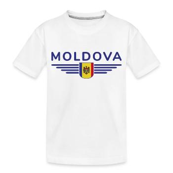 Moldau T-Shirt – Stolz auf Moldawien - Kinder Premium Bio T-Shirt - Weiß - Vorne