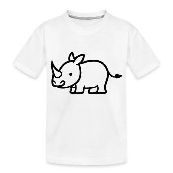 Nashorn - Kinder Premium Bio T-Shirt - Weiß - Vorne