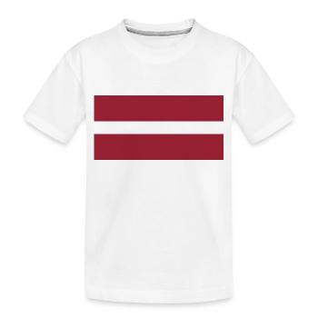 Latvia - Kids' Premium Organic T-Shirt - white - Front