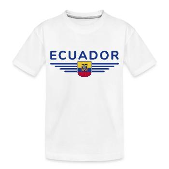 Ecuador Fans T-Shirt Design - Kinder Premium Bio T-Shirt - Weiß - Vorne