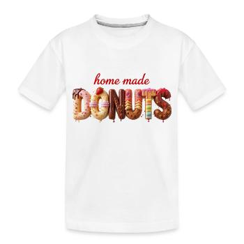 Donuts 356276 - Kinder Premium Bio T-Shirt - Weiß - Vorne