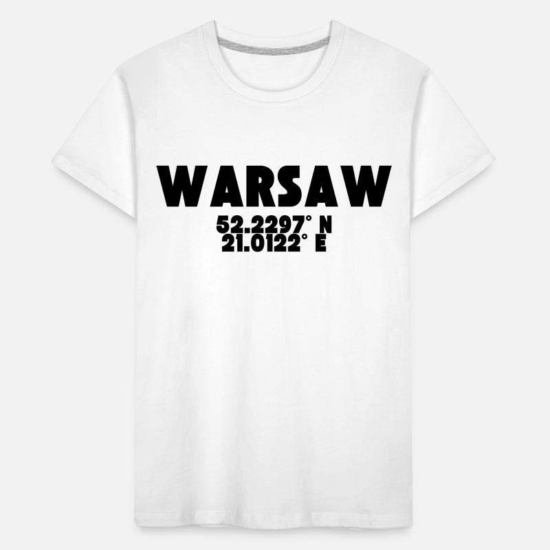 Varsovie / Varsovie - Conception avec coordonnées T-shirt bio Premium Enfant