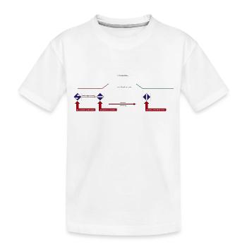 Schwungfahrstrecke mit El-Signalen - Kinder Premium Bio T-Shirt - Weiß - Vorne