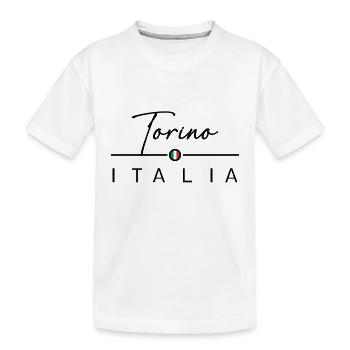 Italia - Torino - Turin - Italien - Italy - Kinder Premium Bio T-Shirt - Weiß - Vorne