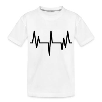 Pulse, heartbeat - Kids' Premium Organic T-Shirt - white - Front
