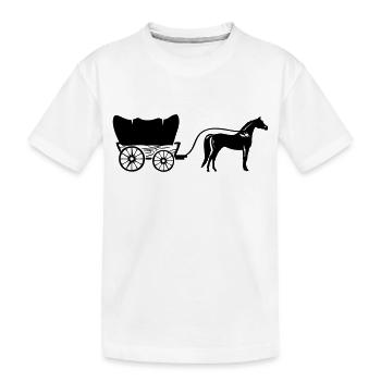 Western Carriage - Kids' Premium Organic T-Shirt - white - Front