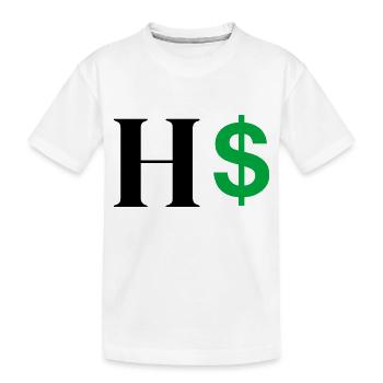 Buchstabe h Dollar - Kinder Premium Bio T-Shirt - Weiß - Vorne