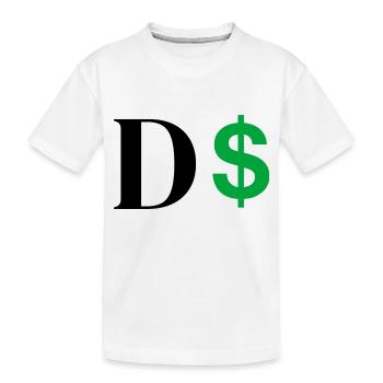 Lettre d dollar - T-shirt bio Premium Enfant - blanc - Devant