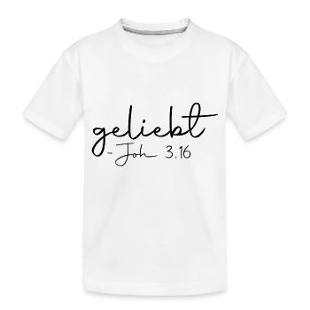 geliebt - Kinder Premium Bio T-Shirt - Weiß - Vorne