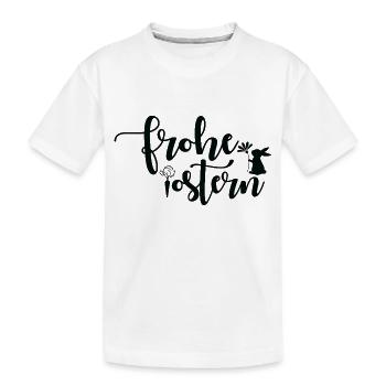 Frohe Ostern 🐰🌸 - Kinder Premium Bio T-Shirt - Weiß - Vorne