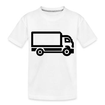 Lkw - Kinder Premium Bio T-Shirt - Weiß - Vorne