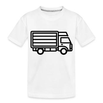Lkw - Kinder Premium Bio T-Shirt - Weiß - Vorne