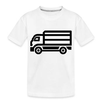 Lkw - Kinder Premium Bio T-Shirt - Weiß - Vorne