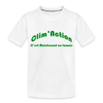 Clim Action for environmental protection - Kids' Premium Organic T-Shirt - white - Front