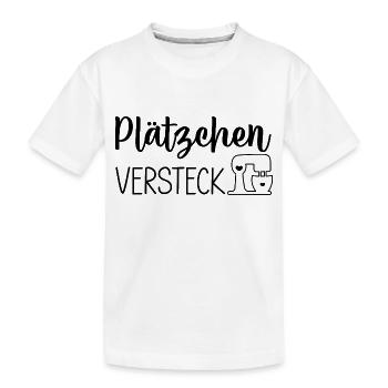 Plätzchen-Versteck 🍪🤫 - Kinder Premium Bio T-Shirt - Weiß - Vorne