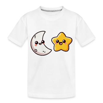 stern mond - Kinder Premium Bio T-Shirt - Weiß - Vorne