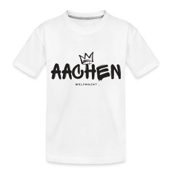 Aachen Weltmacht - Kinder Premium Bio T-Shirt - Weiß - Vorne