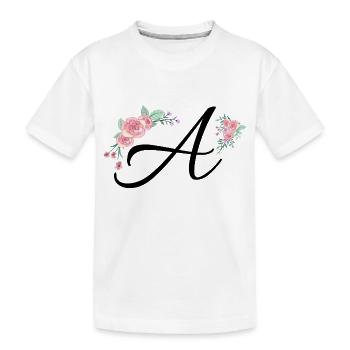 Brief an Blumen - Kinder Premium Bio T-Shirt - Weiß - Vorne
