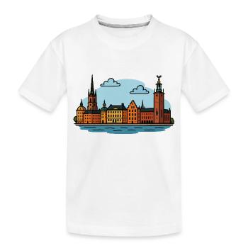 Stockholm City - Kids' Premium Organic T-Shirt - white - Front