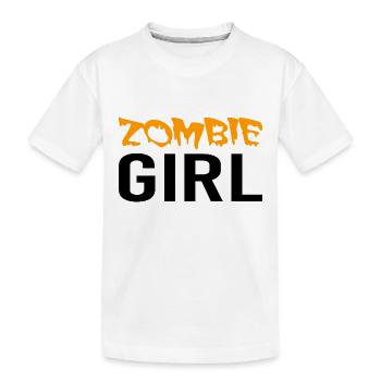 Zombie Girl - Halloween - Witch - Pumpkin - Horror - Kids' Premium Organic T-Shirt - white - Front
