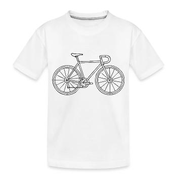 Filigranes Fahrrad - Kinder Premium Bio T-Shirt - Weiß - Vorne