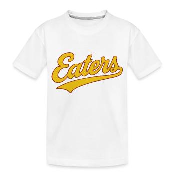 Eaters (Vintage Flowing Baseball Typography) - Kids' Premium Organic T-Shirt - white - Front