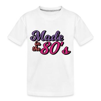 Hergestellt in den 80er Jahren - Kinder Premium Bio T-Shirt - Weiß - Vorne
