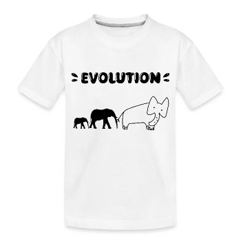 Elephant Evolution – Drôles d’étapes de l’évolution. - T-shirt bio Premium Enfant - blanc - Devant
