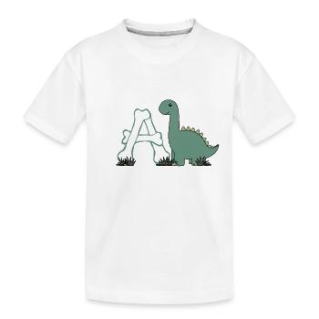 Lettre A - T-shirt bio Premium Enfant - blanc - Devant