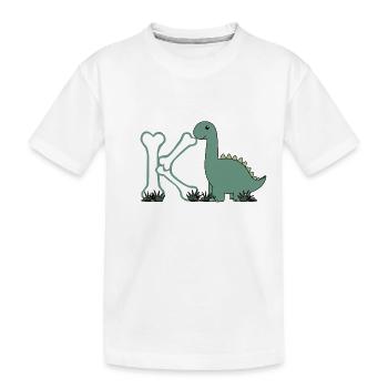 Buchstabe K - Kinder Premium Bio T-Shirt - Weiß - Vorne