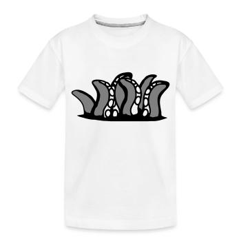Tentacle Kraken Monster Bottom Hole Alien Horror - Kids' Premium Organic T-Shirt - white - Front