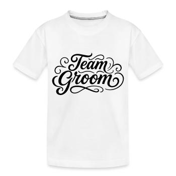 Team Groom - Kinder Premium Bio T-Shirt - Weiß - Vorne