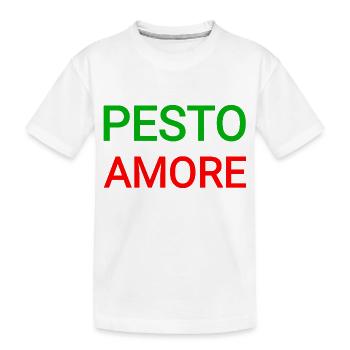 Pesto Amore - Kids' Premium Organic T-Shirt - white - Front