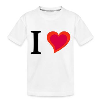 J'Aime - T-shirt bio Premium Enfant - blanc - Devant