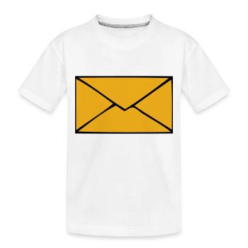 Briefumschlag - Kinder Premium Bio T-Shirt - Weiß - Vorne