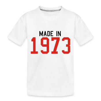 1973 - Kinder Premium Bio T-Shirt - Weiß - Vorne