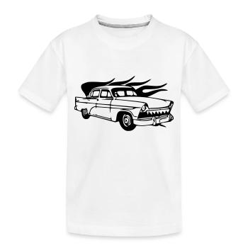 vintage car - Kids' Premium Organic T-Shirt - white - Front