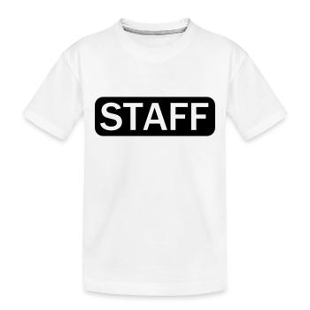 STAFF (1c) - T-shirt bio Premium Enfant - blanc - Devant