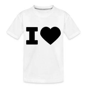 i love - T-shirt bio Premium Enfant - blanc - Devant