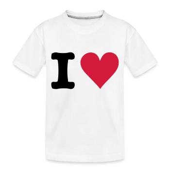 I - HEART - T-shirt bio Premium Enfant - blanc - Devant
