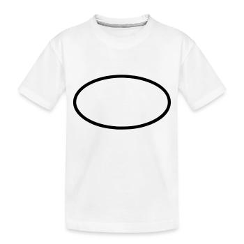 Oval (customize) - Kids' Premium Organic T-Shirt - white - Front