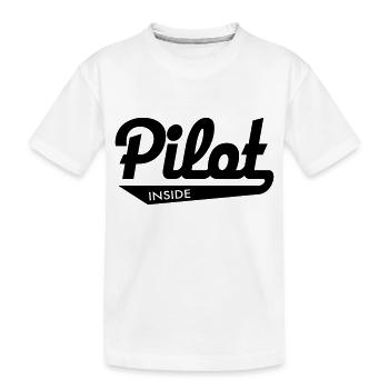 Pilot - Kinder Premium Bio T-Shirt - Weiß - Vorne