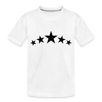 Sterne - Kinder Premium Bio T-Shirt - Weiß - Vorne