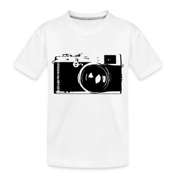 Kamera - Kinder Premium Bio T-Shirt - Weiß - Vorne