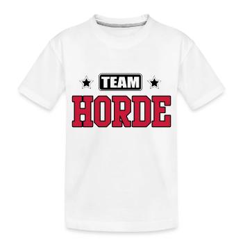 Team Horde - Kinder Premium Bio T-Shirt - Weiß - Vorne