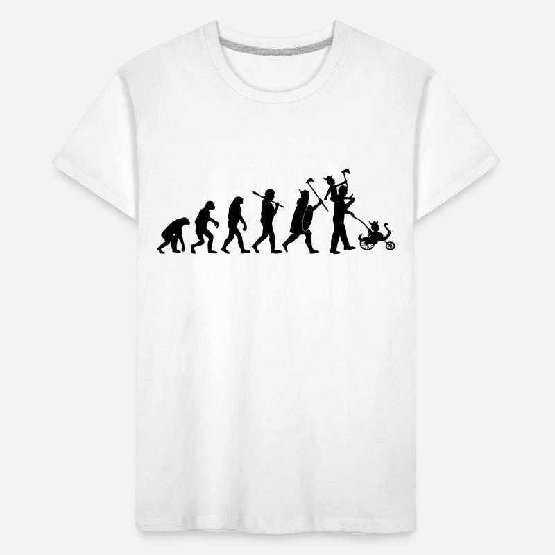 evolution daddy viking T-shirt bio Premium Enfant