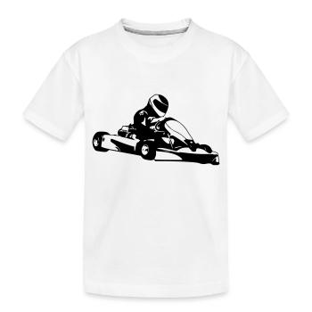 Kart - Kinder Premium Bio T-Shirt - Weiß - Vorne